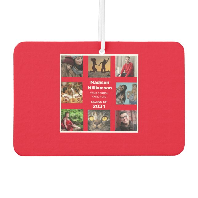 Désodorisant Pour Voiture Graduation Air Fresh 8 Photo Collage Classe De L'A (Devant)