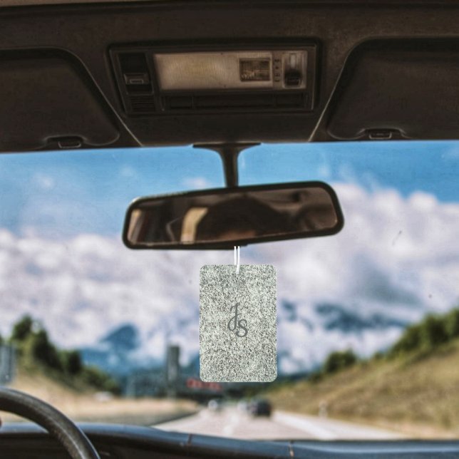 Désodorisant Pour Voiture Granite vieilli (Choose your own personal Monogram, to blend with your car's interiors!)