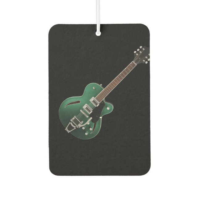 Désodorisant Pour Voiture Guitare Verte Air Freshener (Devant)
