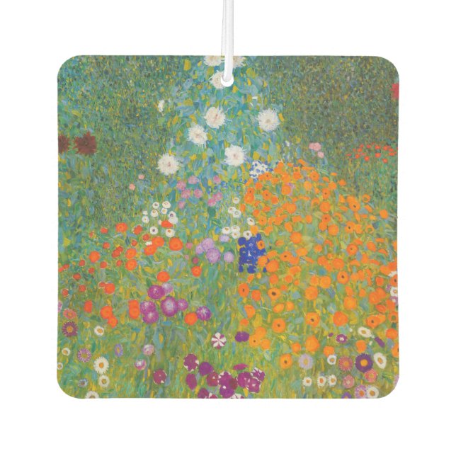 Désodorisant Pour Voiture Gustav Klimt - Jardin des fleurs (Devant)