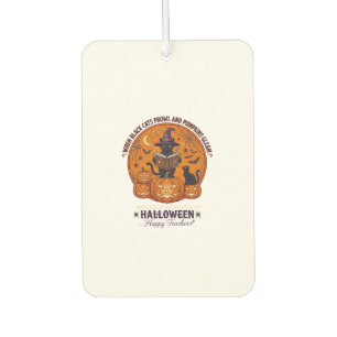 Désodorisant Pour Voiture Halloween Joyeux Professeur Chat Noir Sorcière Cha