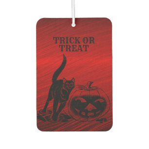 Désodorisant Pour Voiture Halloween Parti mal noir Chat Citrouille rouge peu