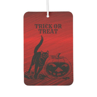 Désodorisant Pour Voiture Halloween Parti mal noir Chat Citrouille rouge peu