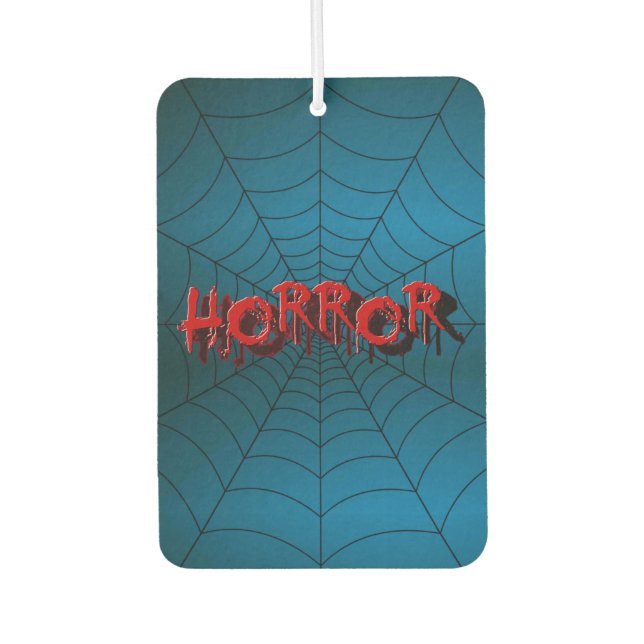 Désodorisant Pour Voiture Halloween Party Red Horror Spider Web Blue Effraye (Devant)