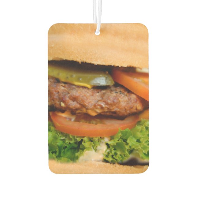 Désodorisant Pour Voiture Hamburger Funny Cheeseburger Partout Imprimer la n (Dos)