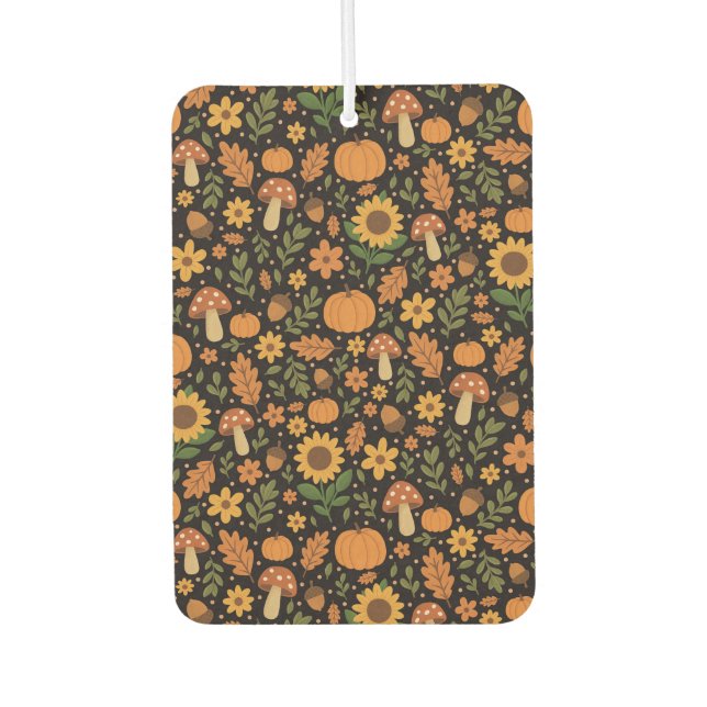 Désodorisant Pour Voiture Hand Drawn Rustic Fall Pattern Air Freshener (Devant)