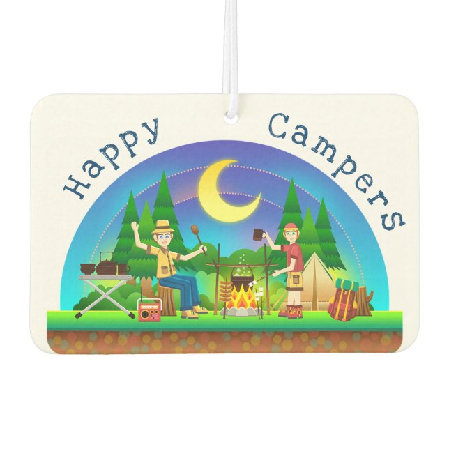 Désodorisant Pour Voiture Happy Campers (Devant)