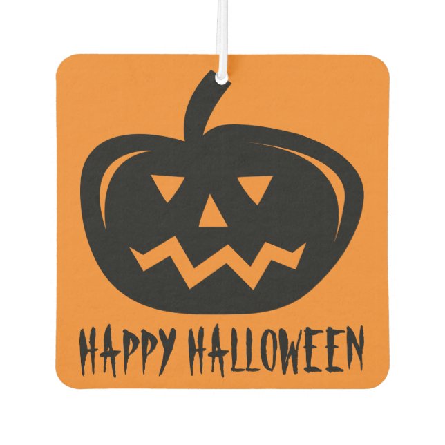 Désodorisant Pour Voiture Happy Halloween citrouille voiture de sculpture (Devant)