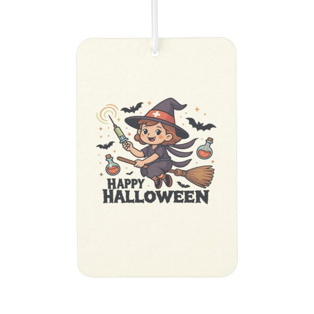 Désodorisant Pour Voiture Happy Halloween Nurse Shirt � Spooky Cute Medical  (Devant)