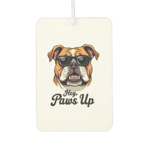 Désodorisant Pour Voiture Hé Paws Up Bulldog Vintage avec Lunettes de Soleil