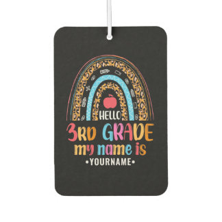 Désodorisant Pour Voiture Hello Third Grade My Name is...Back to School Gift
