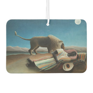 Désodorisant Pour Voiture Henri Rousseau Dormir Gitan Lion Peinture
