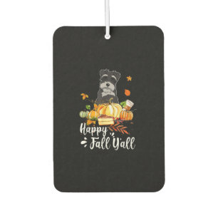 Désodorisant Pour Voiture heureux automne yall schnauzer chien grâces
