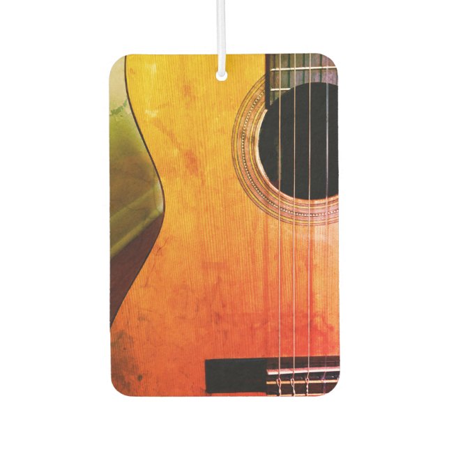 Désodorisant Pour Voiture Hip Distressed Musical Acoustique Guitare (Devant)