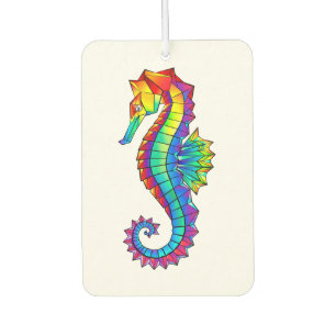 Désodorisant Pour Voiture Hippocampe polygonal arc-en-ciel