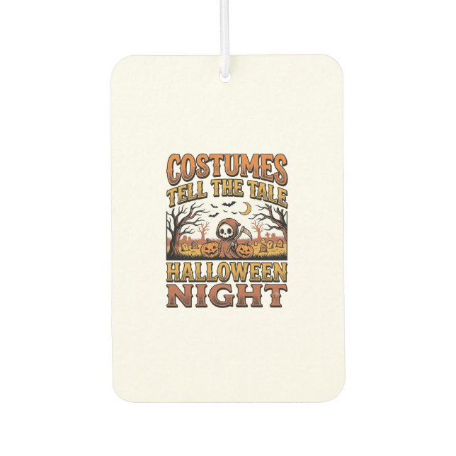Désodorisant Pour Voiture Histoire de costume d'Halloween Typographie de cim (Devant)