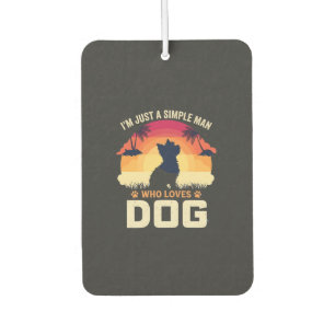 Désodorisant Pour Voiture Homme Simple Qui Aime Silhouette De Chien Coucher 