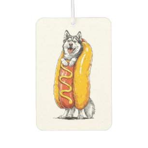 Désodorisant Pour Voiture Husky Hot Dog � Costume de nourriture drôle