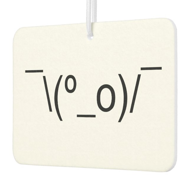 Désodorisant Pour Voiture I Dunno LOL\\(º_o)/° Emoticon Japonais Kaomoji (Gauche)