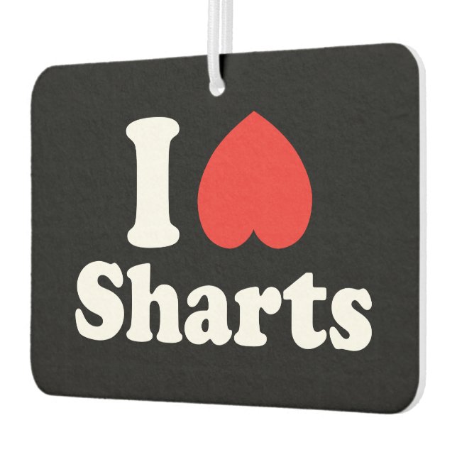 Désodorisant Pour Voiture I Heart Sharts (Gauche)