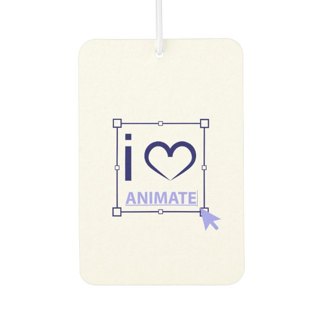 Désodorisant Pour Voiture I Love Animate (Devant)