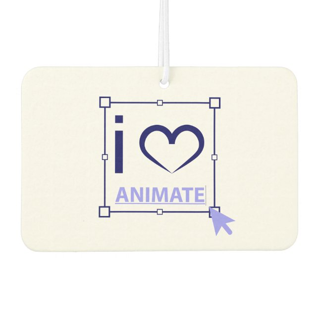 Désodorisant Pour Voiture I Love Animate (Devant)