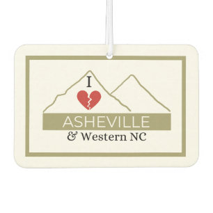 Désodorisant Pour Voiture I Love Asheville & Western NC Air Freshener