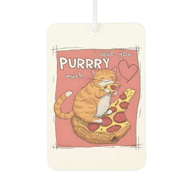 Désodorisant Pour Voiture I Love You Purrry Much Funny Cat Lover Gift  (Devant)
