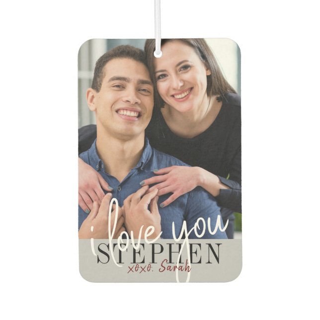 Désodorisant Pour Voiture I Love You Valentine's Day Photo (Devant)