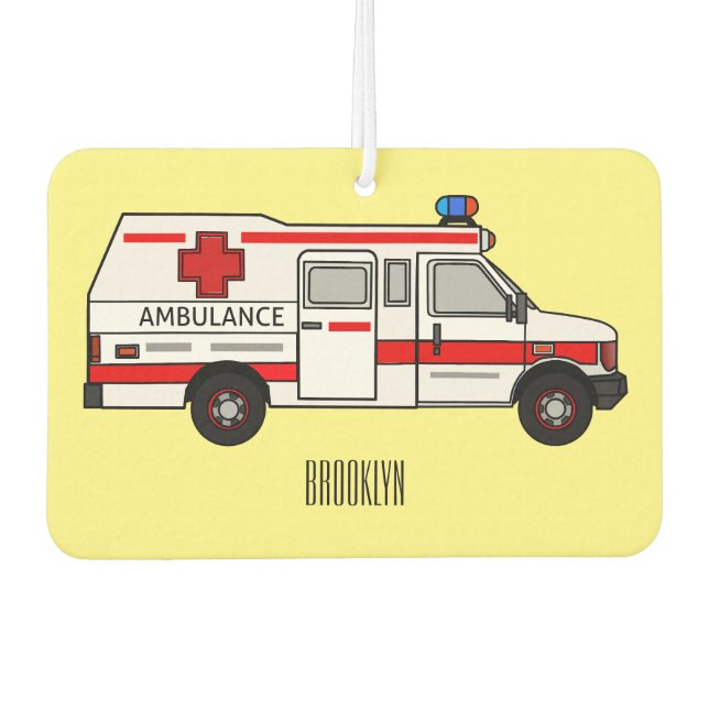 Désodorisant Pour Voiture Illustration d'ambulance (Devant)