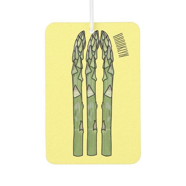 Désodorisant Pour Voiture Illustration d'Asparagus (Devant)