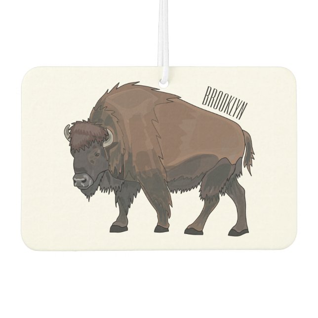 Désodorisant Pour Voiture Illustration de bison (Devant)