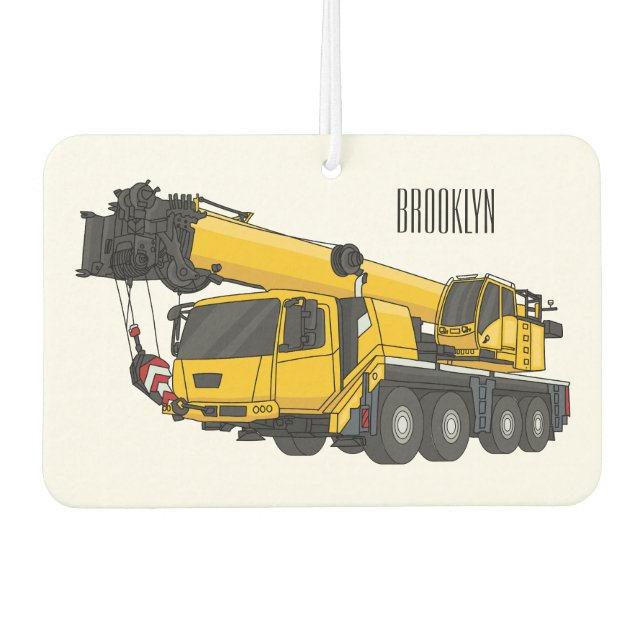 Désodorisant Pour Voiture Illustration de camion de grue (Devant)