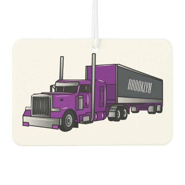 Désodorisant Pour Voiture Illustration de camion semi-remorque (Devant)