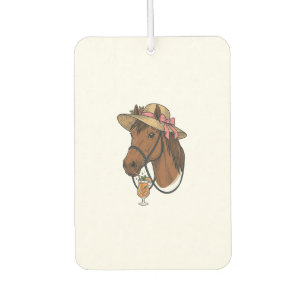 Désodorisant Pour Voiture Illustration de chapeau d'été cocktail cheval vint