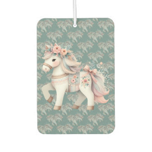 Désodorisant Pour Voiture Illustration de cheval de fantaisie au pastel flor