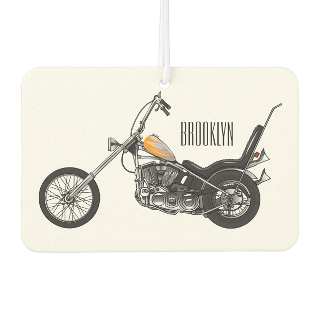 Désodorisant Pour Voiture Illustration de Chopper Motorcycle 1950 (Devant)