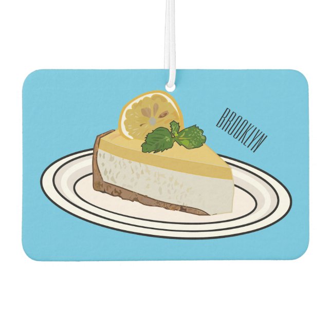 Désodorisant Pour Voiture Illustration de citron cheesecake (Devant)