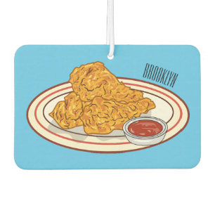 Désodorisant Pour Voiture Illustration de dessin animé sur le poulet frit