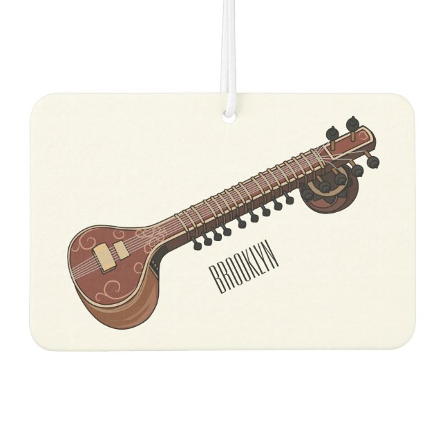Désodorisant Pour Voiture Illustration de dessin de Sitar (Devant)