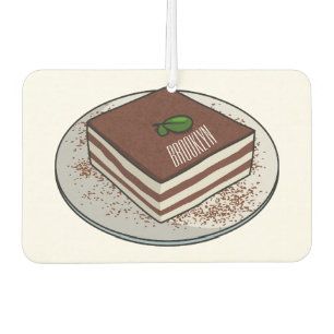 Désodorisant Pour Voiture Illustration de gâteau de Tiramisu