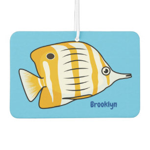 Désodorisant Pour Voiture Illustration de la caricature du poisson papillon 