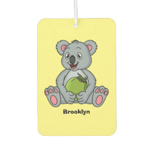 Désodorisant Pour Voiture Illustration de la koala de Cute et de la noix de