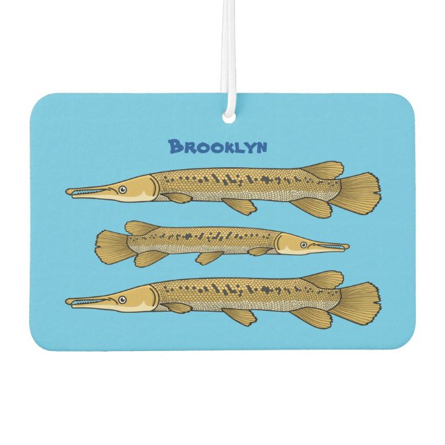 Désodorisant Pour Voiture Illustration de l'alligator garfish (Devant)