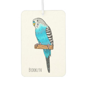 Désodorisant Pour Voiture Illustration de l'oiseau bleu budgerigar