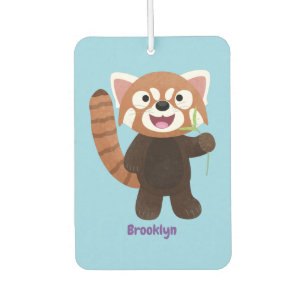 Désodorisant Pour Voiture Illustration de panda rouge mignon