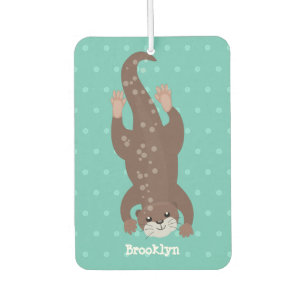 Désodorisant Pour Voiture Illustration de plongée de loutre mignonne