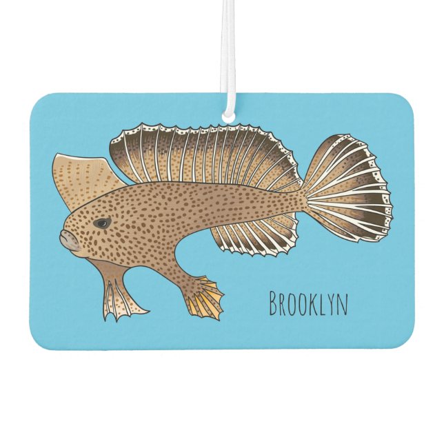 Désodorisant Pour Voiture Illustration de poisson à main (Devant)