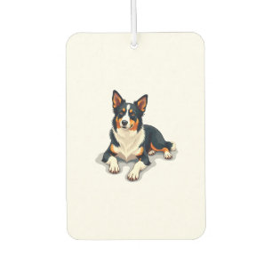 Désodorisant Pour Voiture Illustration de portrait de Border Collie tricolor