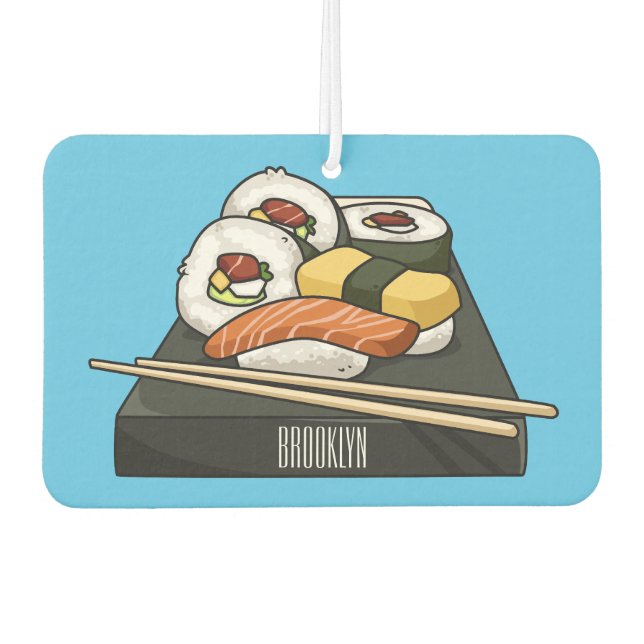 Désodorisant Pour Voiture Illustration de sushi (Devant)